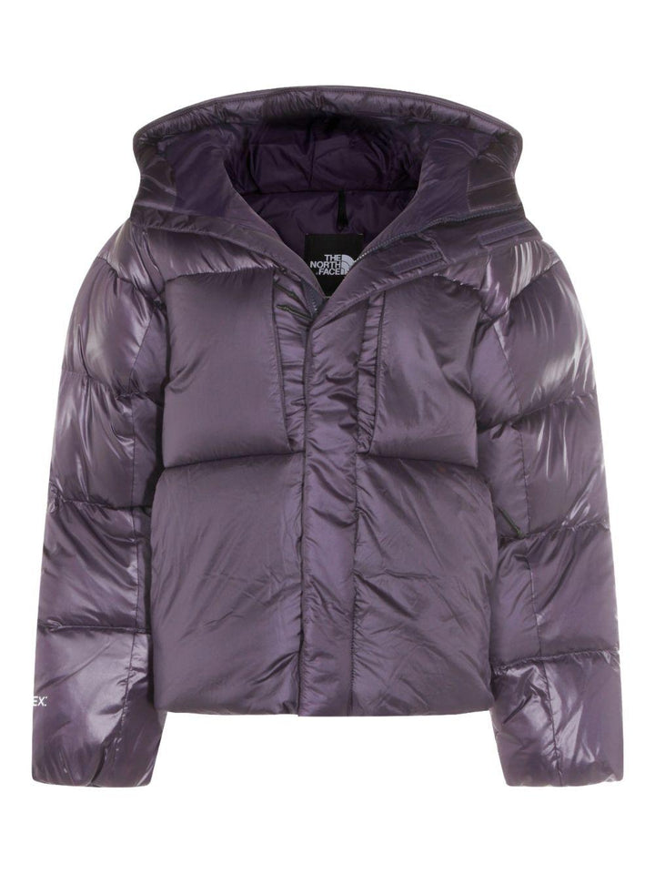 Piumino viola con logo 