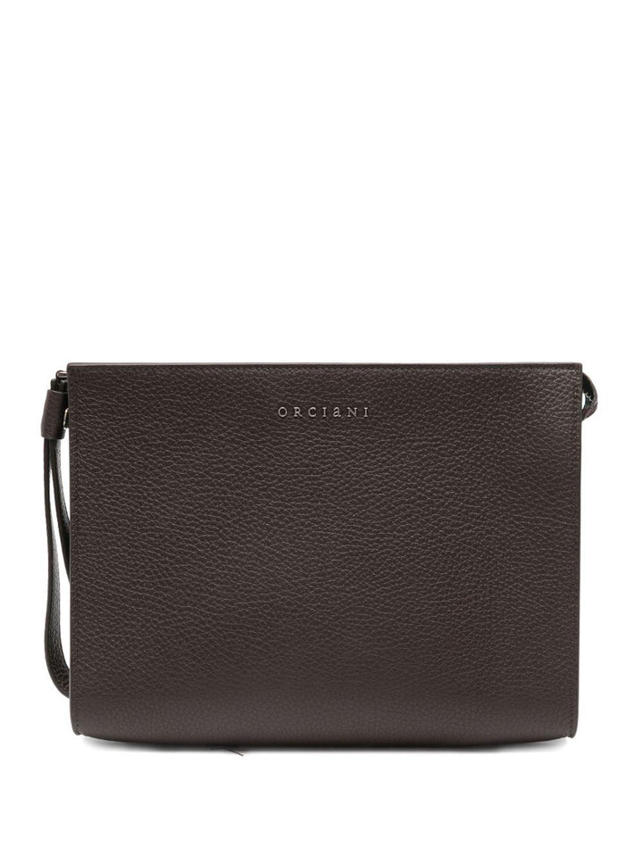 Clutch ebano in pelle 