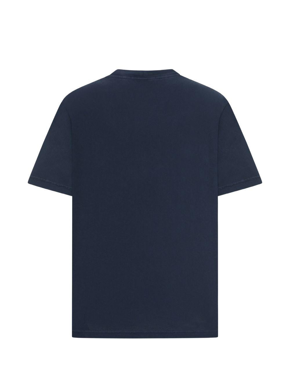 T-shirt blu navy con stampa logo 