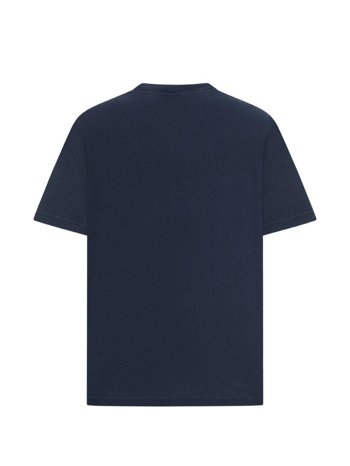 T-shirt blu navy con stampa logo 