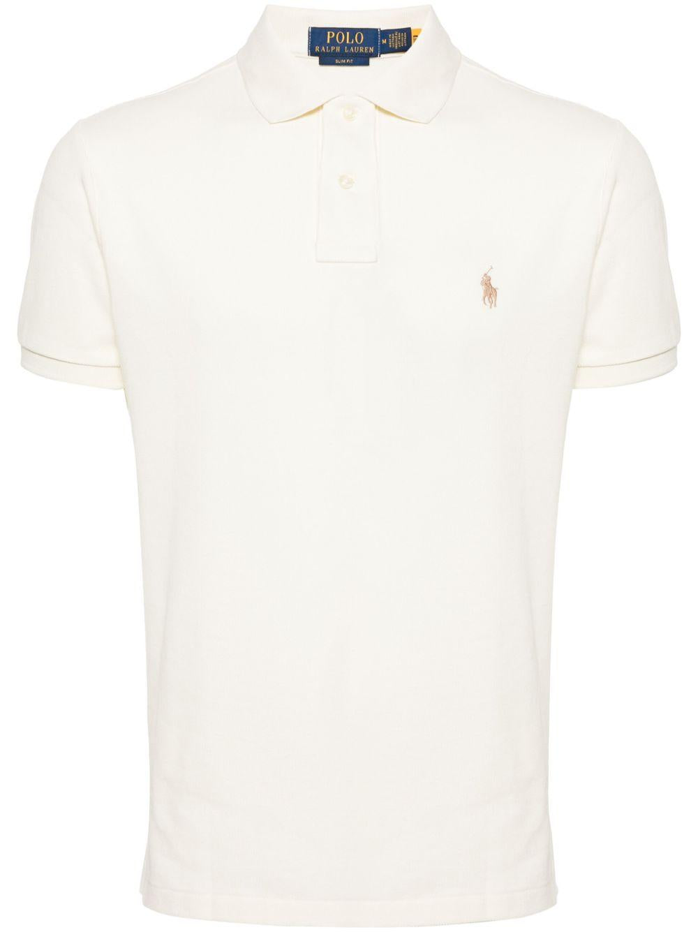 Polo crema con ricamo 