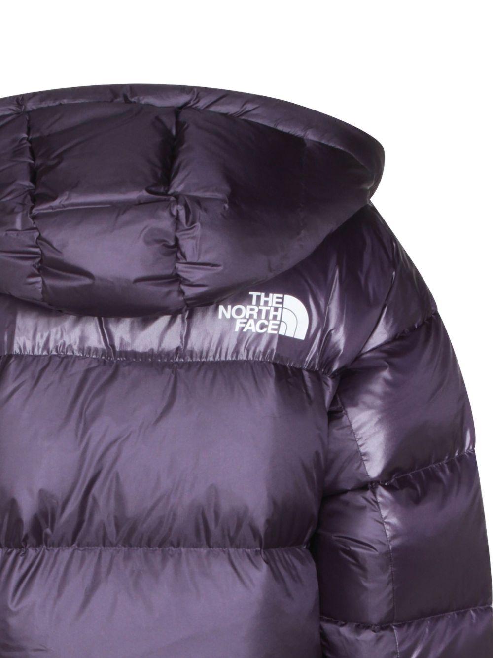 Piumino viola con logo 