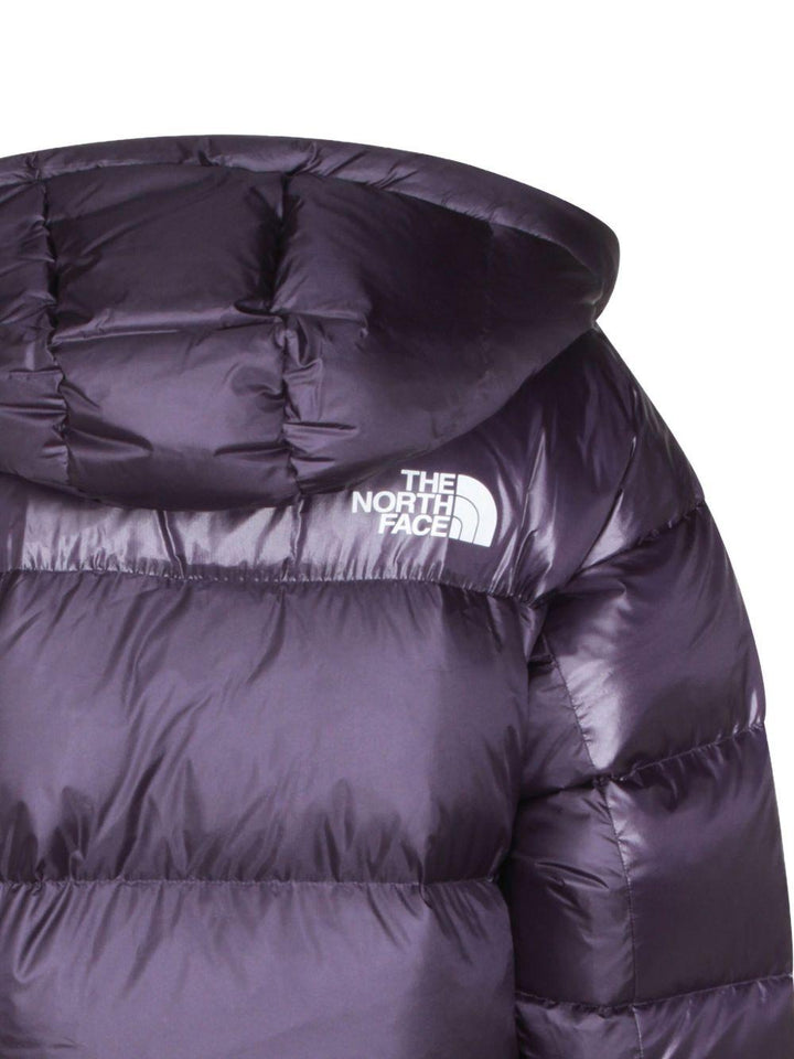Piumino viola con logo 