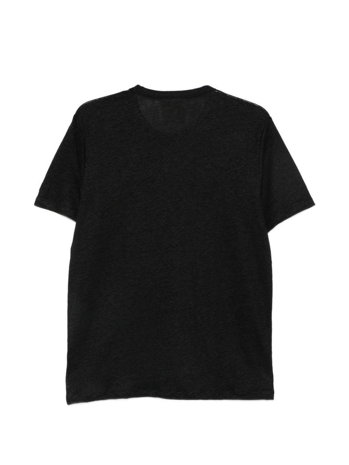 T-shirt con taschino e stampa Ecstasea nera 
