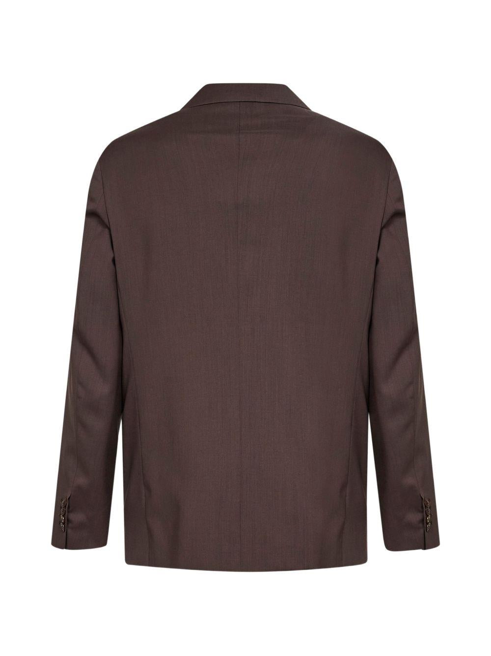 Blazer marrone in lana vergine 