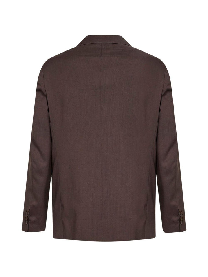 Blazer marrone in lana vergine 