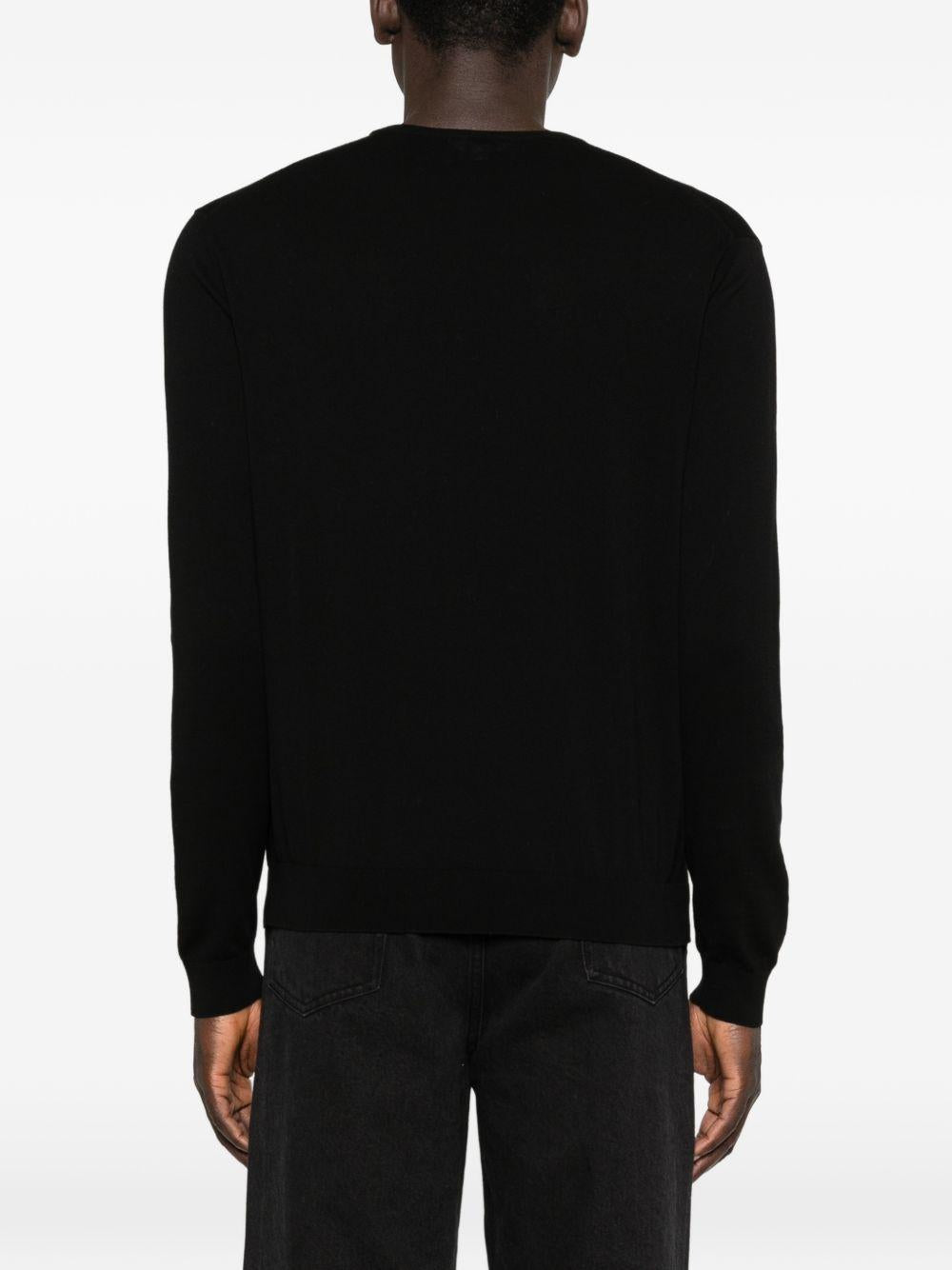 Maglione nero girocollo 