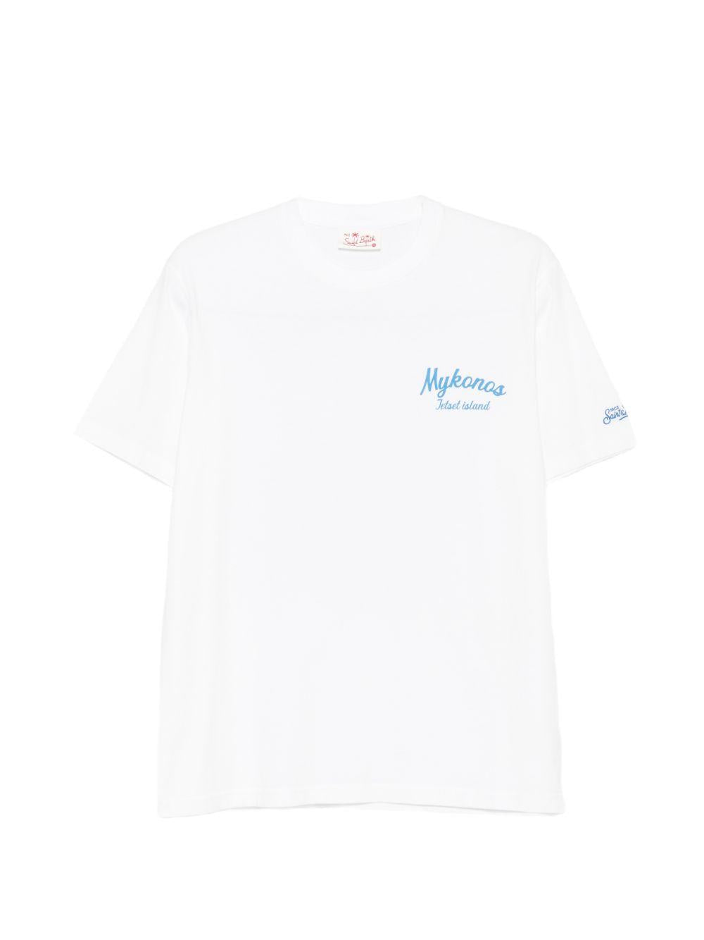 T-shirt bianca con stampa 