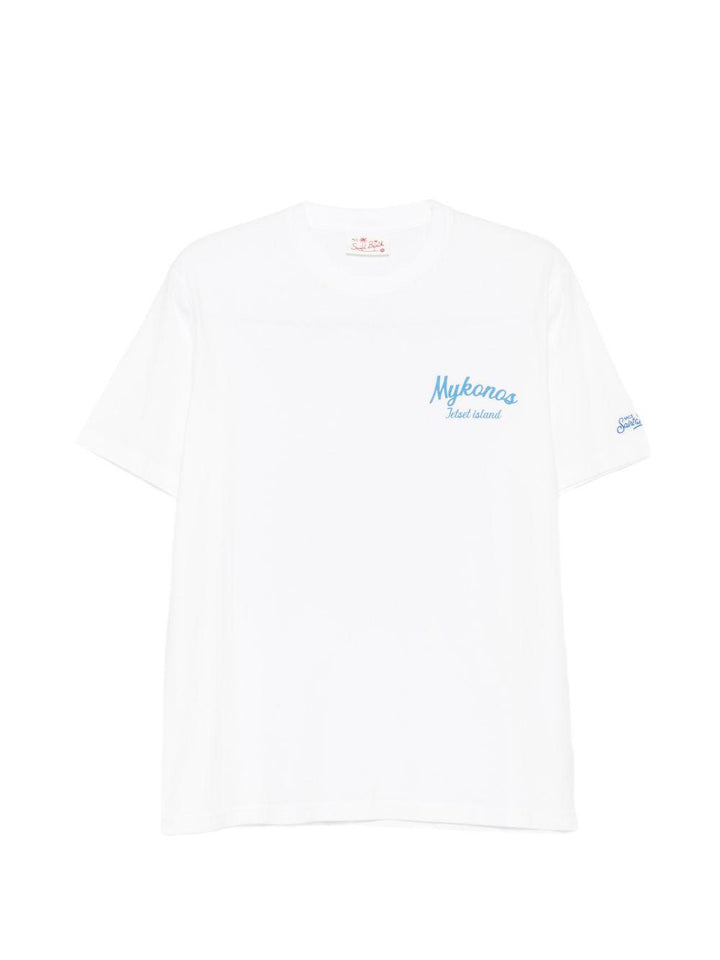 T-shirt bianca con stampa 