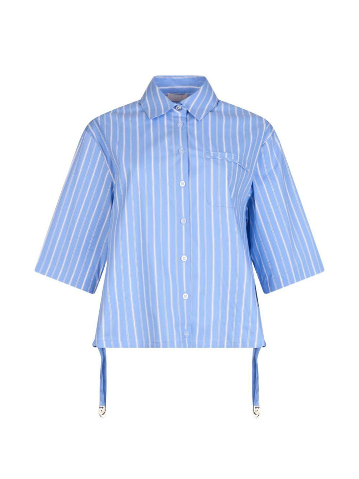 Camicia a righe con tasca 
