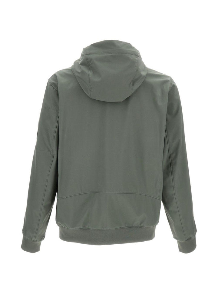 Felpa con cappuccio e zip verde 