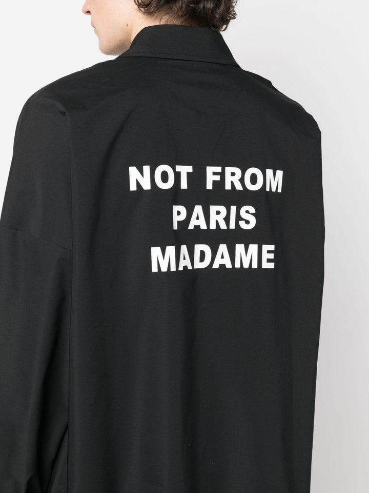 Giacca Not From Paris nera e bianca 