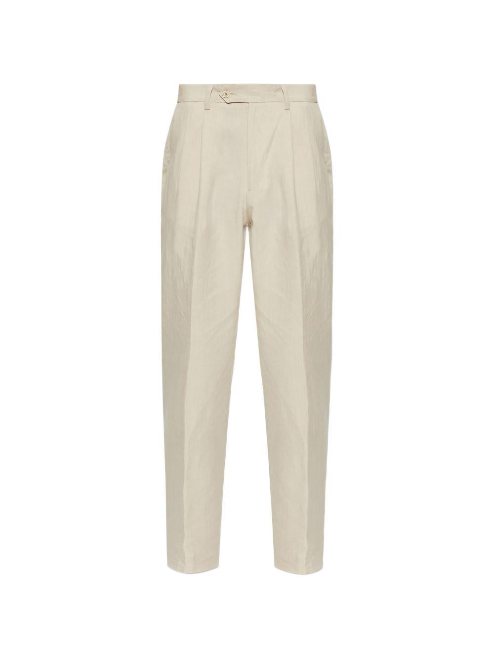 Pantaloni plissé sabbia 