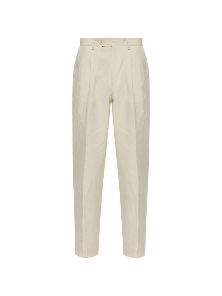 Pantaloni plissé sabbia 