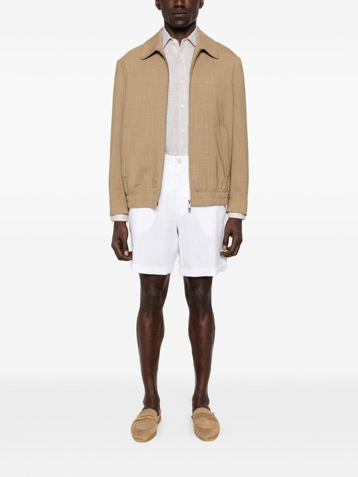 Shorts bianchi sartoriali in lino 