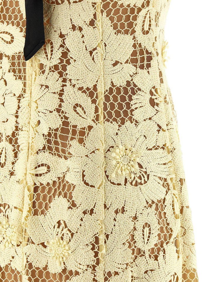 Abito midi in pizzo 