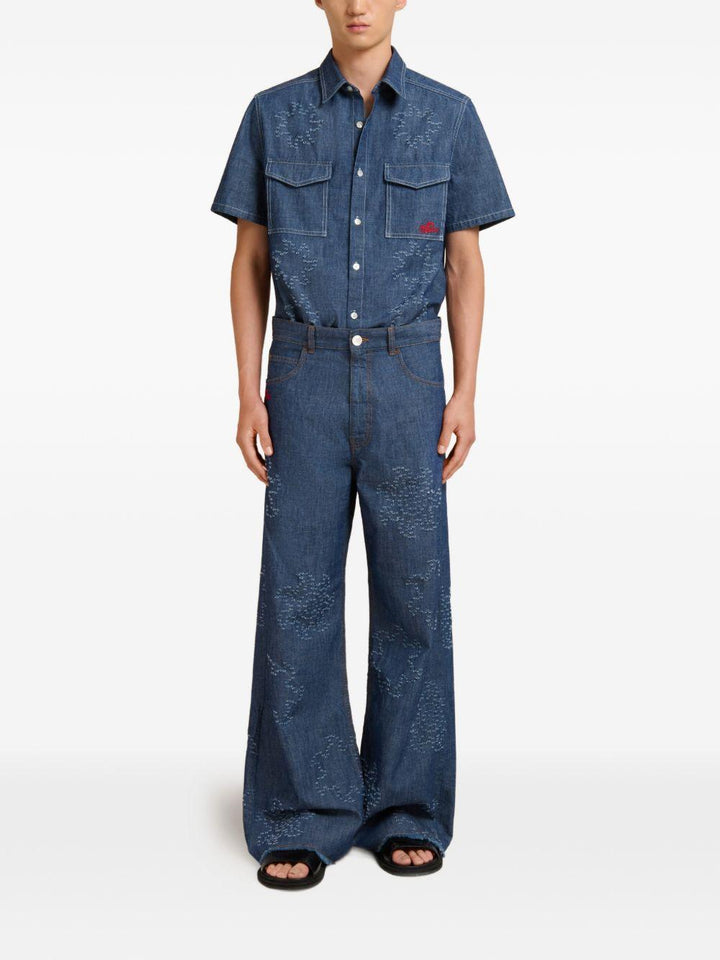Jeans onion blue con motivo 
