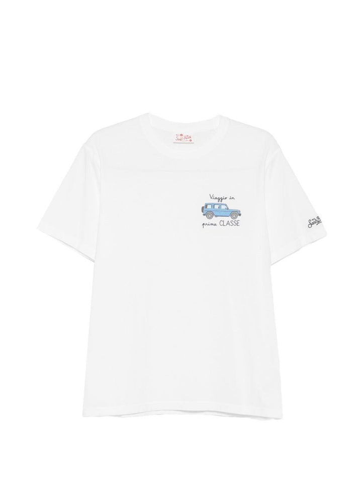 T-shirt bianca con stampa grafica 