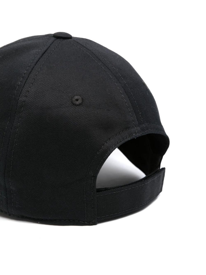 Cappello da baseball con ricamo nero 