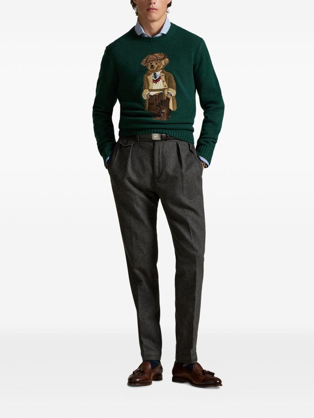 Green wool sweater