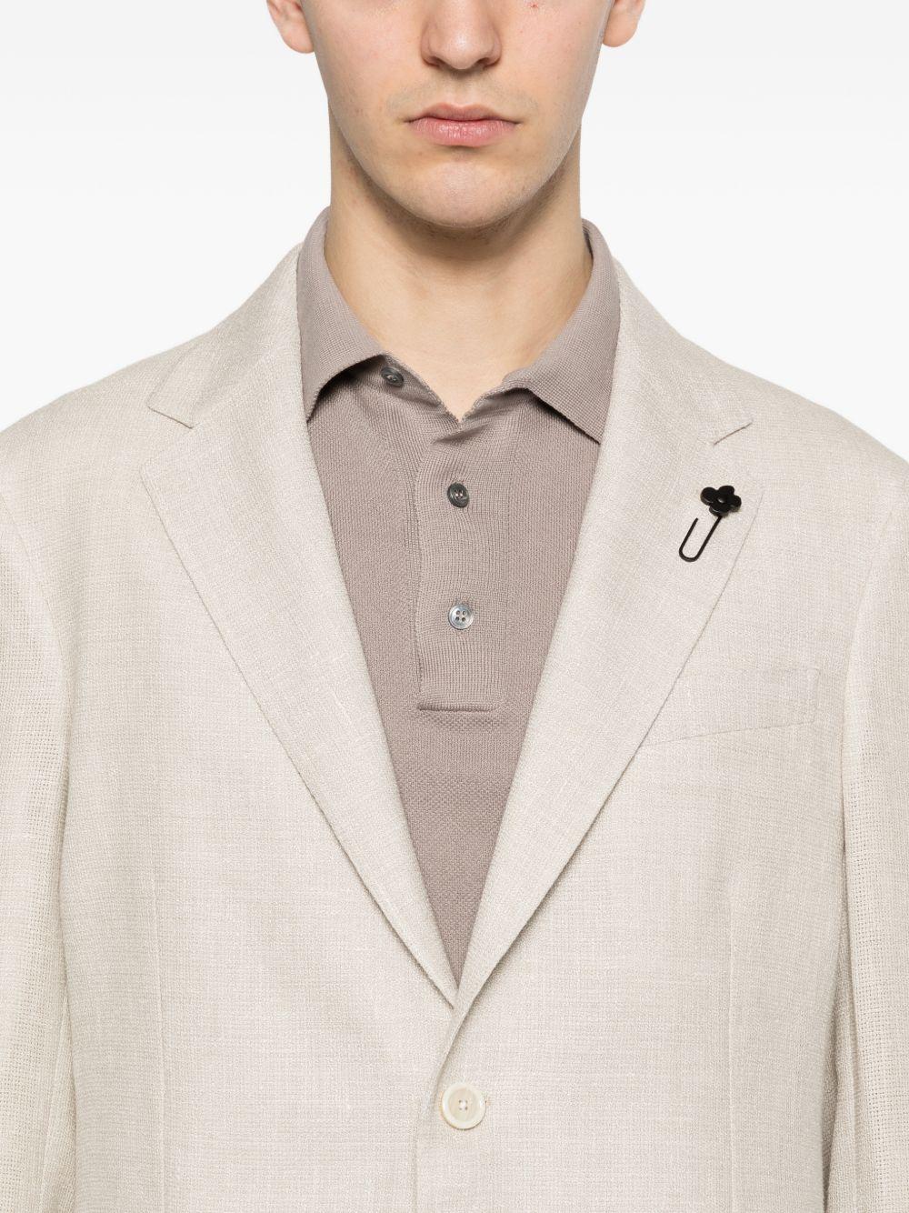 Blazer patch-pocket beige sabbia 