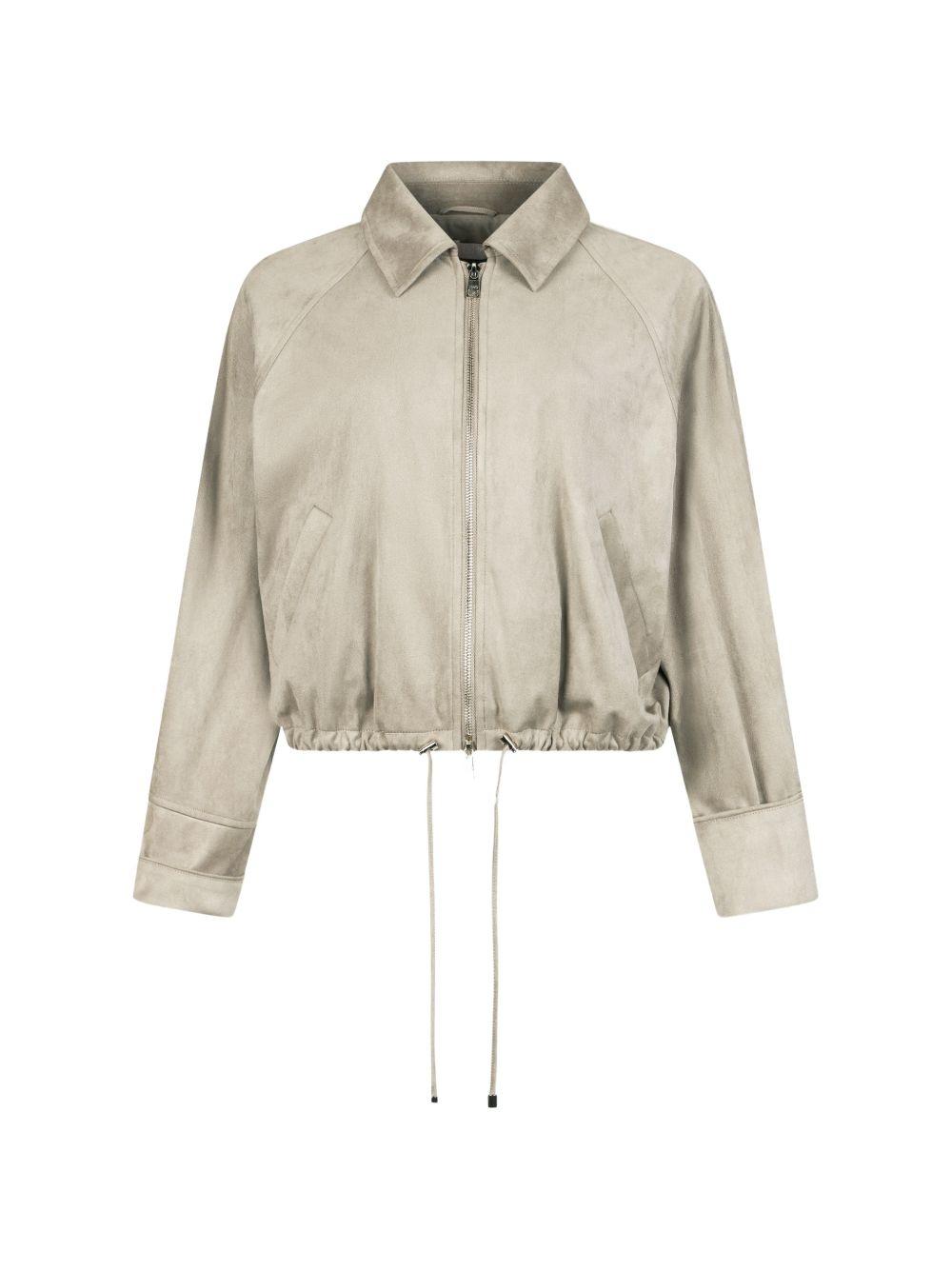 Bomber in pelle scamosciata 