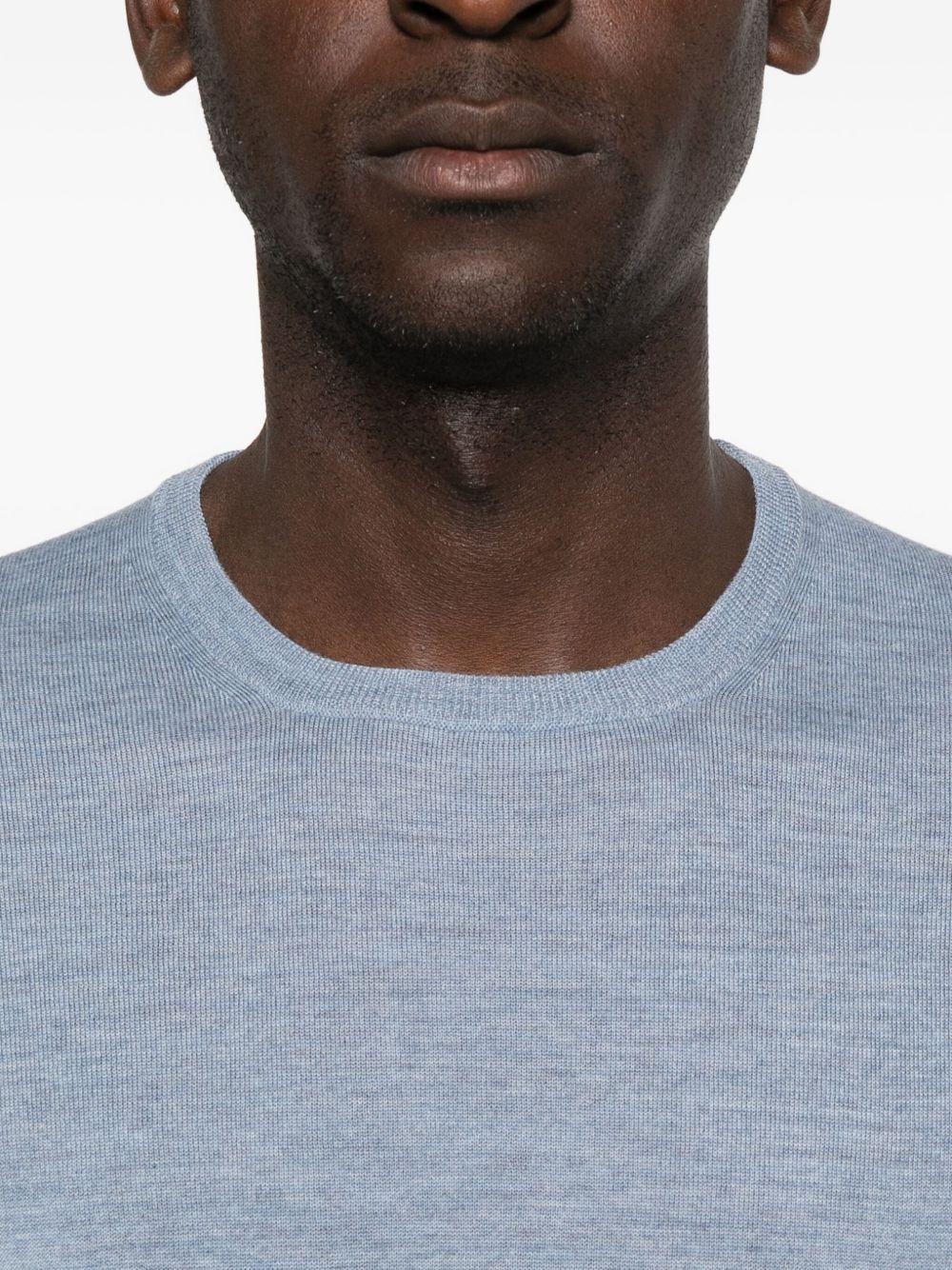 Maglione girocollo azzurro