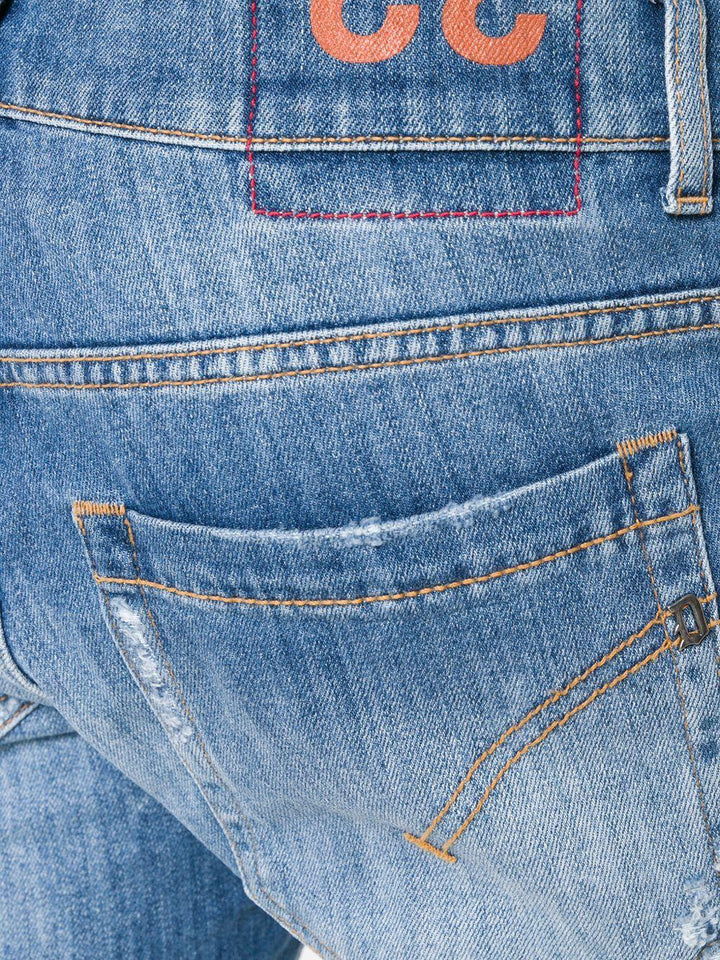Jeans blu effetto schiarito 