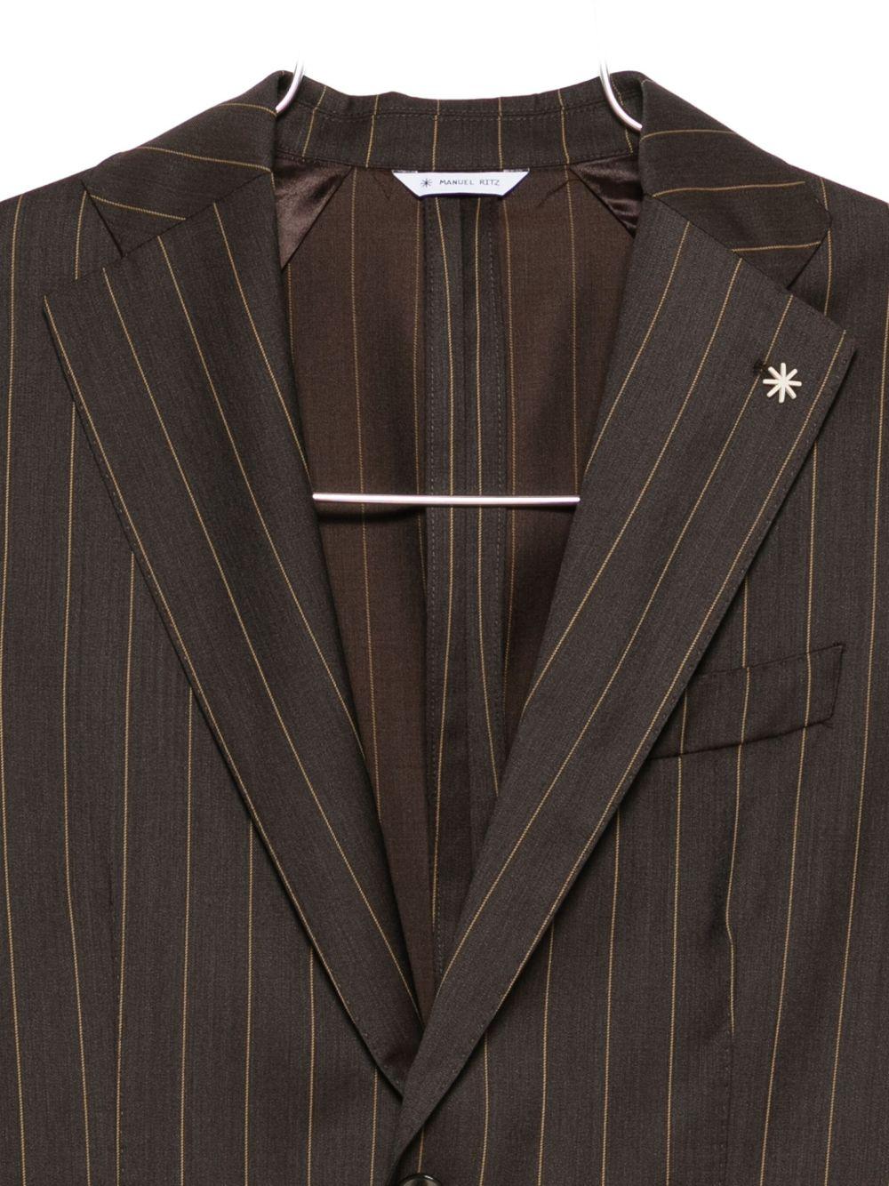 Blazer gessato marrone 