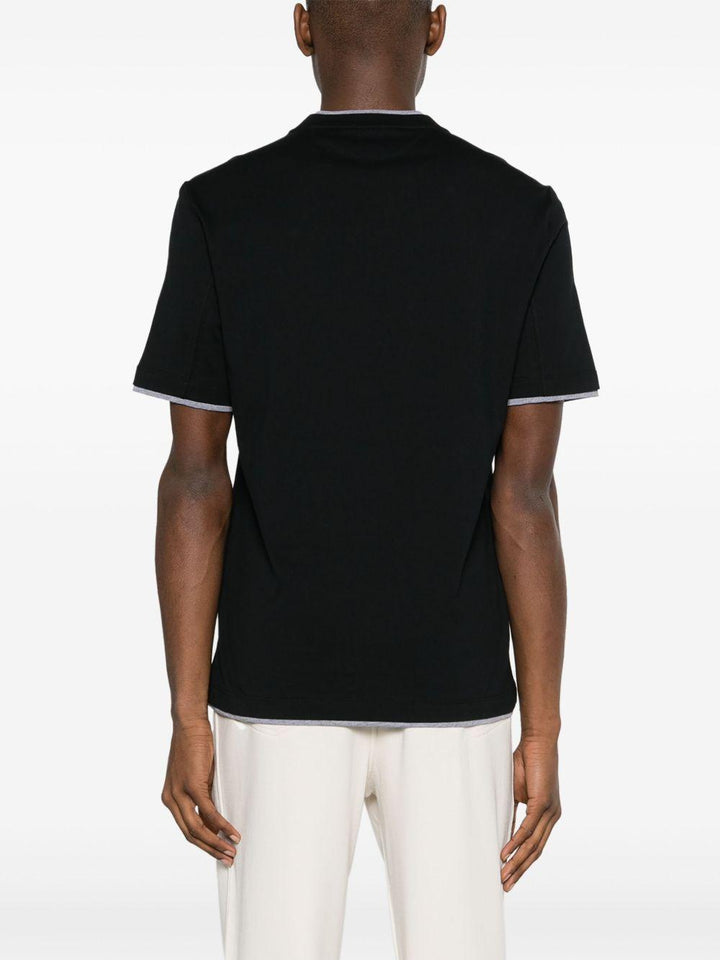 T-shirt doppio strato nero 