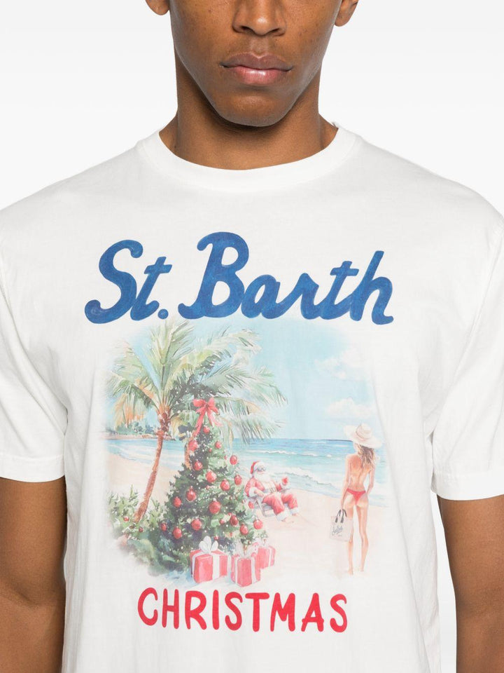 T-shirt bianca con stampa 