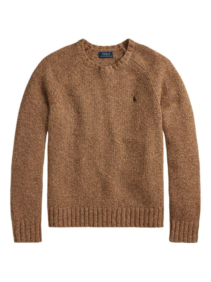 Maglione a maniche lunghe cammello 