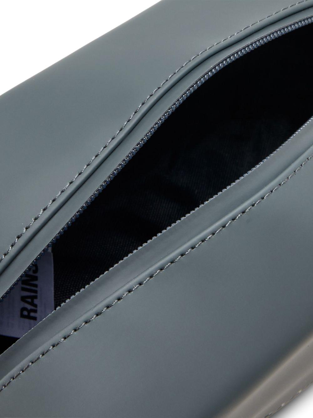Pouch piccola dark grey con logo goffrato 