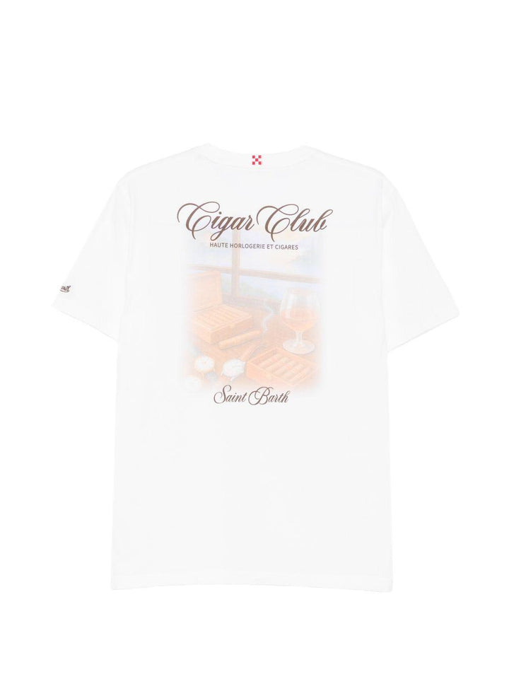 T-shirt bianca con stampa 