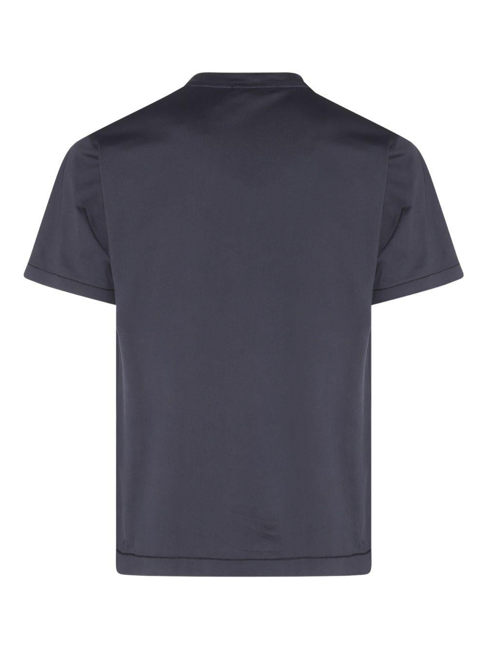 T-shirt blu navy con applicazione logo 