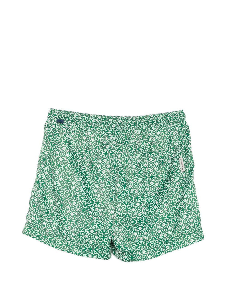 Costume da bagno verde con stampa 