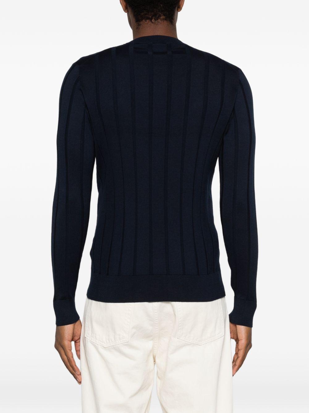 Maglione girocollo blu 