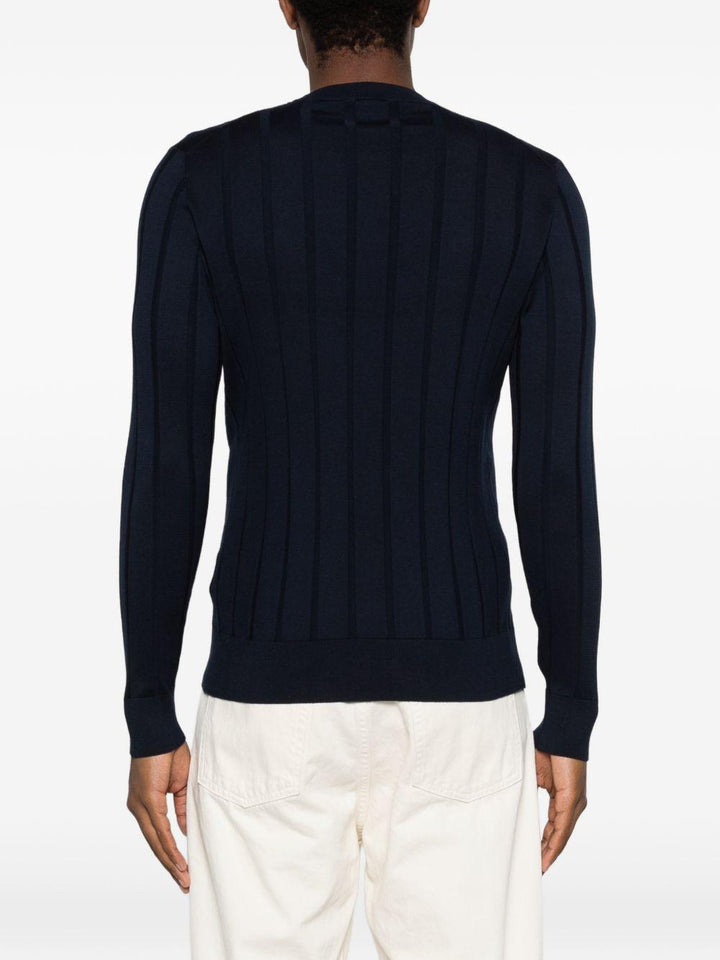 Maglione girocollo blu 