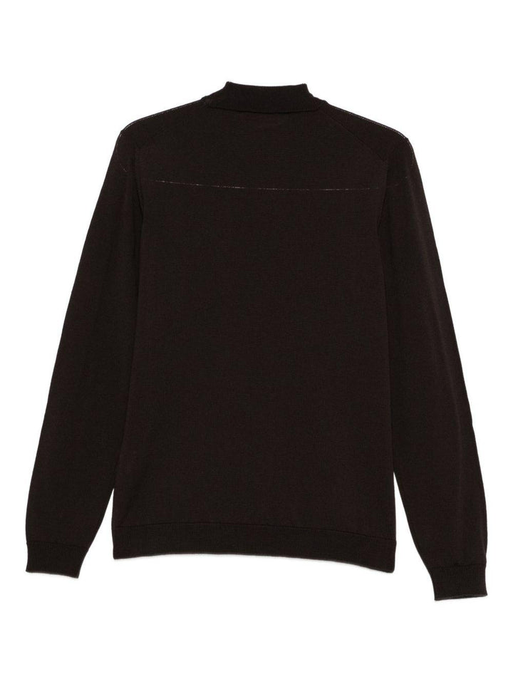 Maglione nero a collo alto 