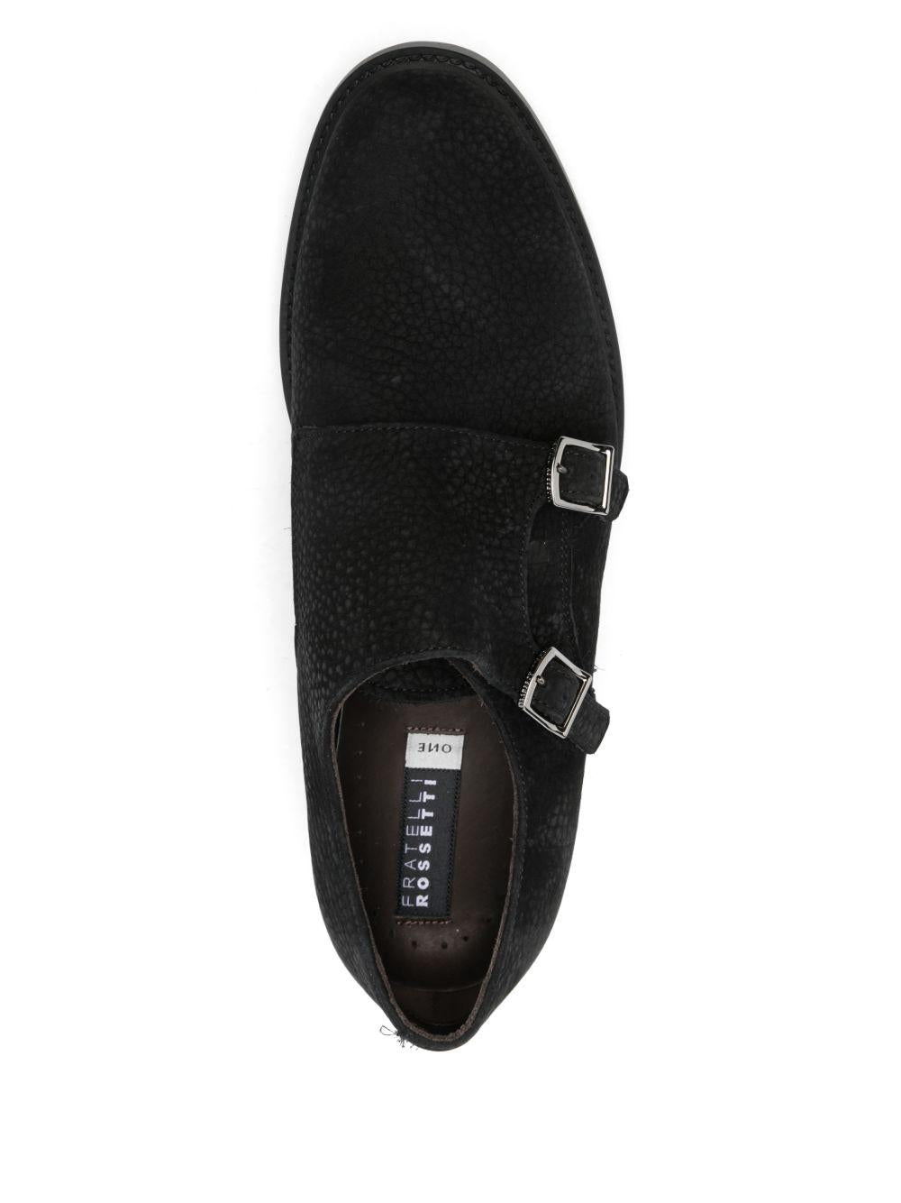 Scarpe stringate nere con fibbia 
