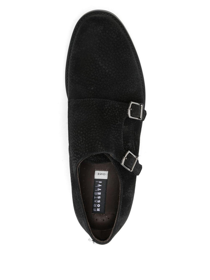 Scarpe stringate nere con fibbia 