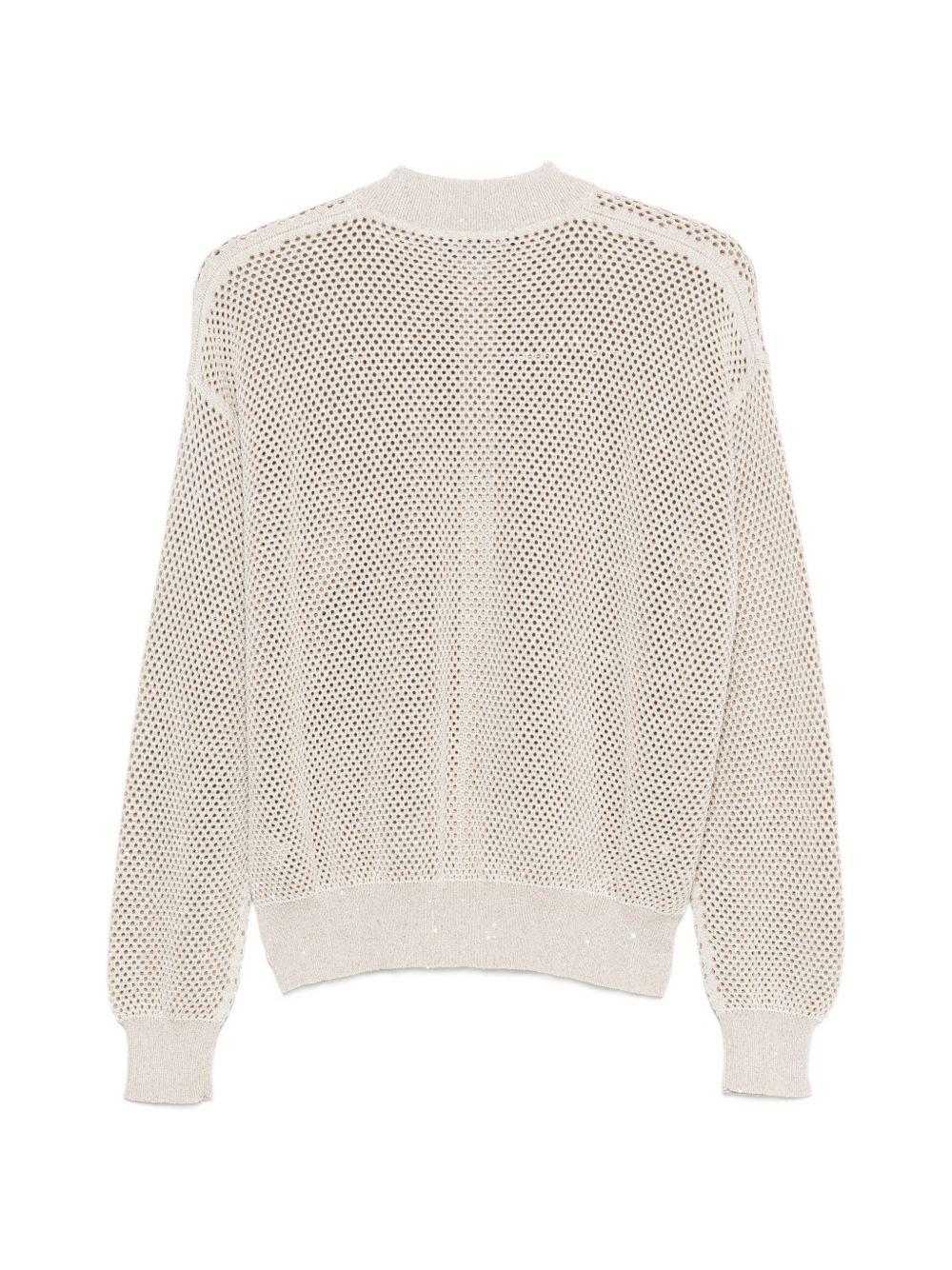 Cardigan in rete con cerniera 