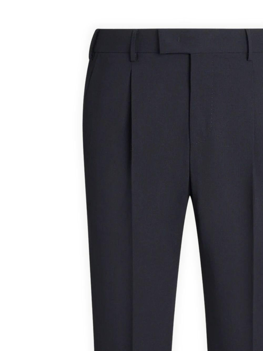 Pantaloni blu navy con pence 