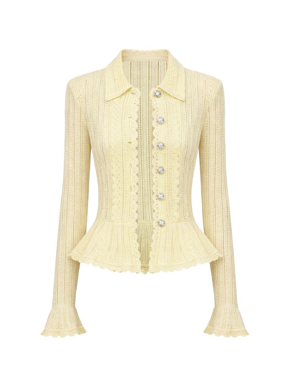 Cardigan con Ruches 