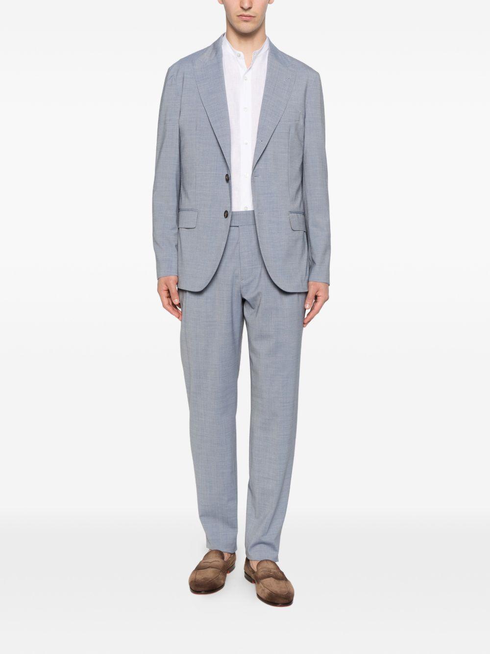 Abito monopetto blu denim 