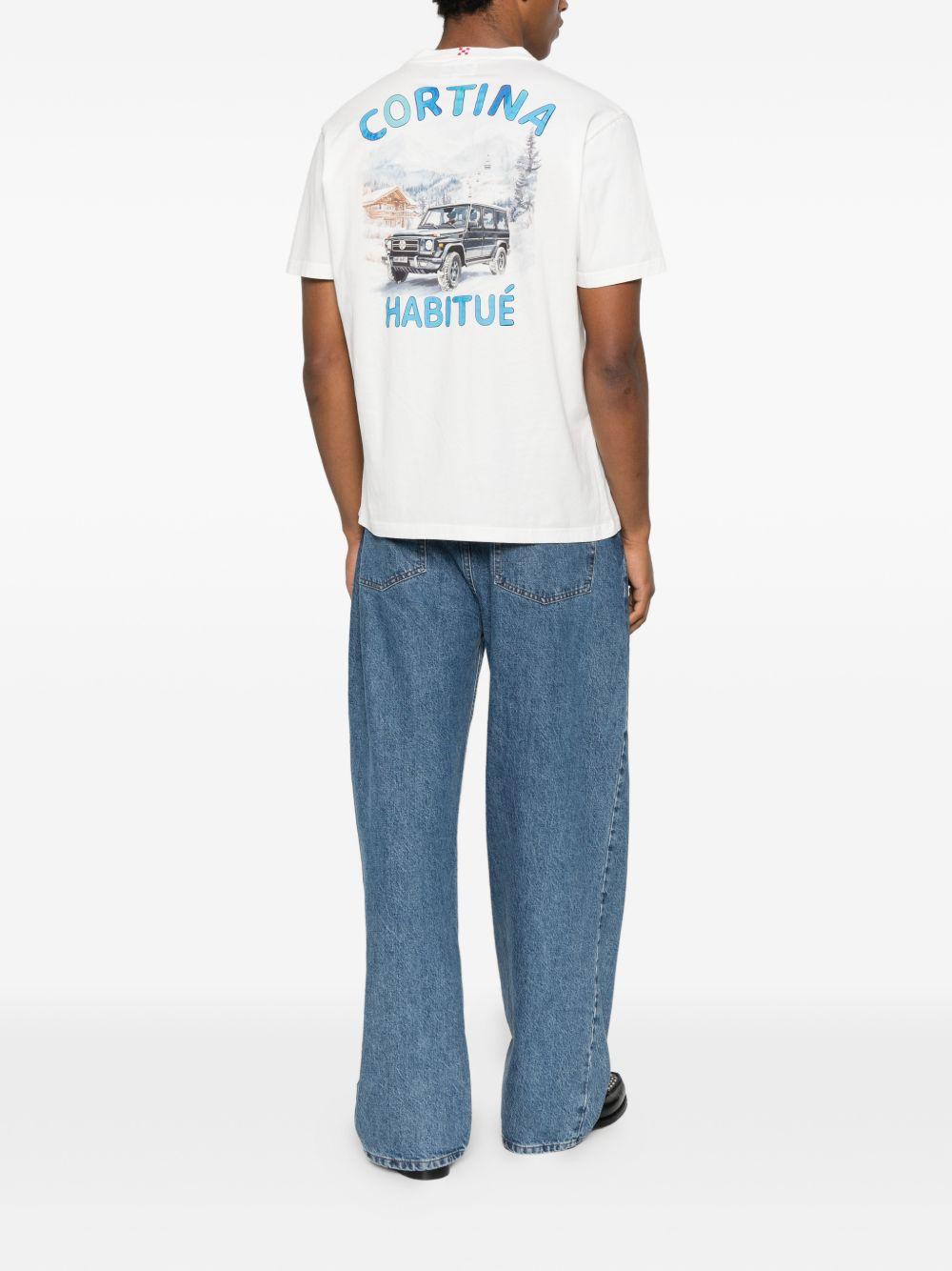 T-shirt bianca con grafica 