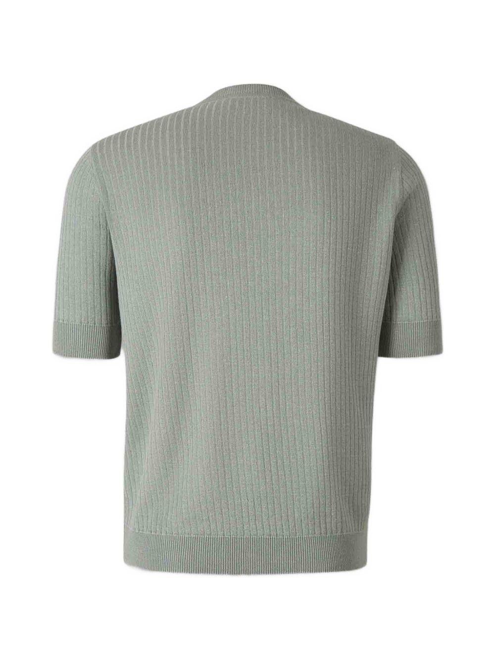 Girocollo in cotone verde polvere 