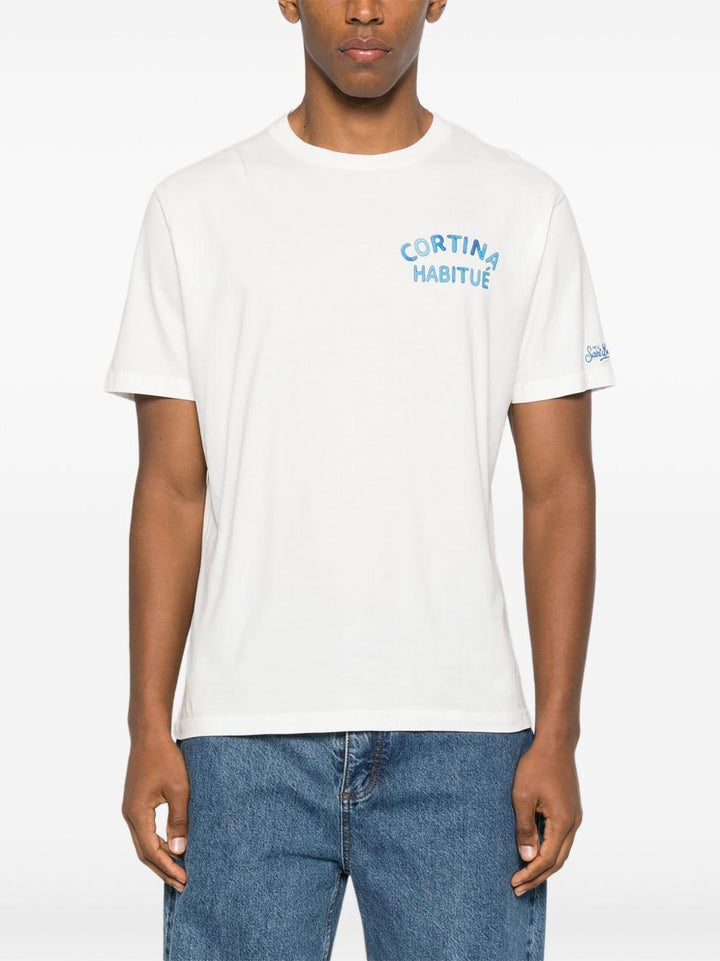 T-shirt bianca con grafica 