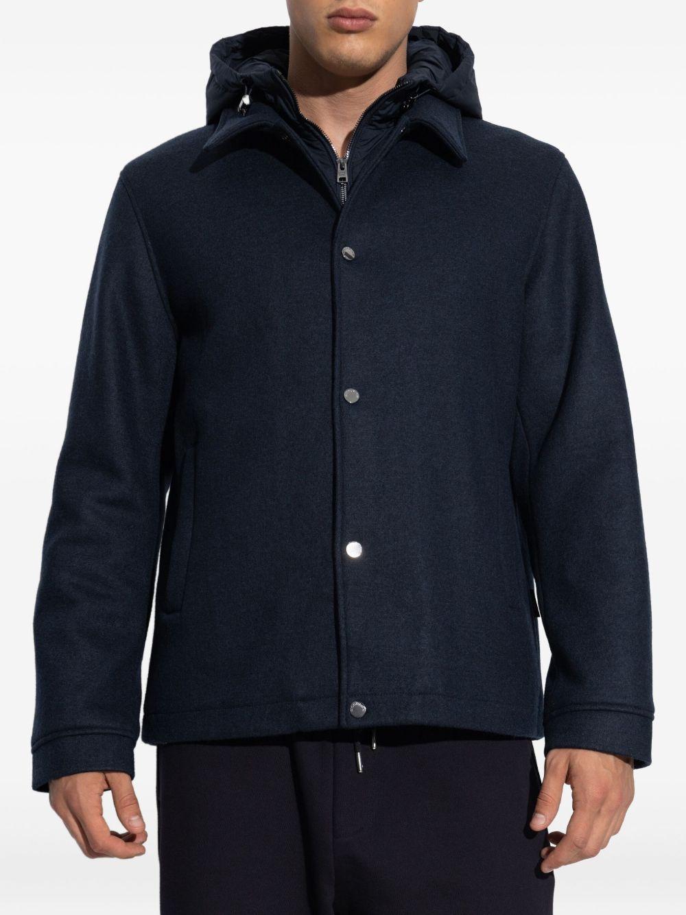 Giacca con cappuccio blu navy 