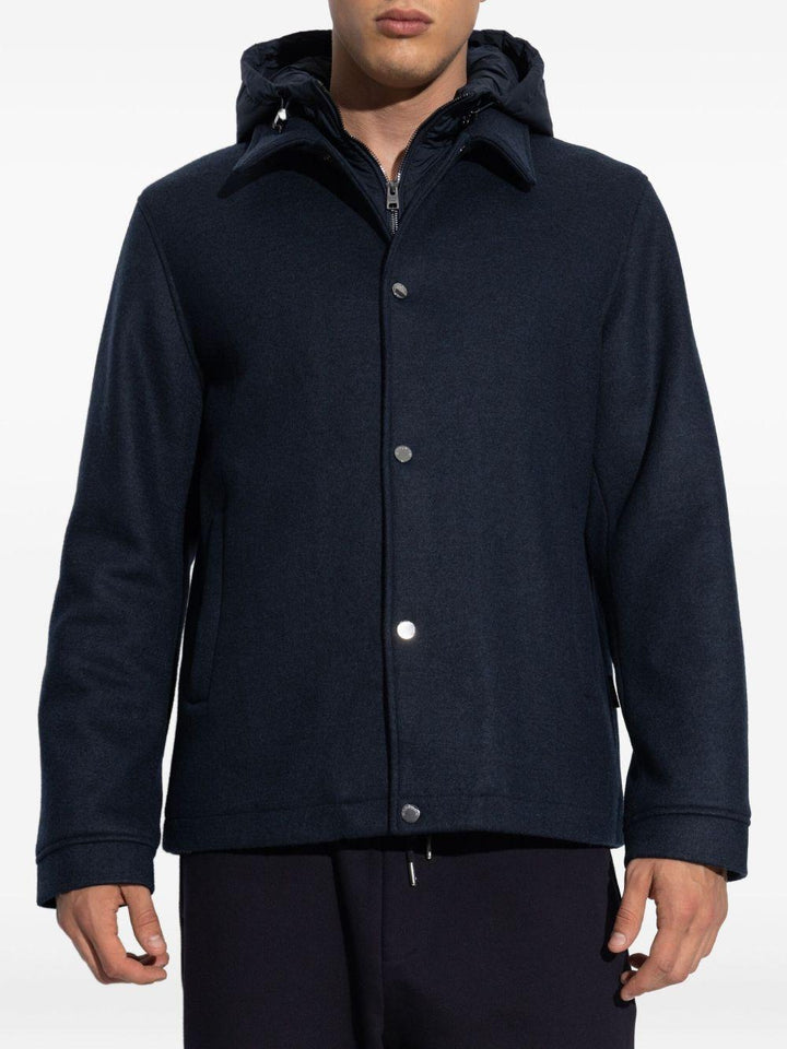 Giacca con cappuccio blu navy 